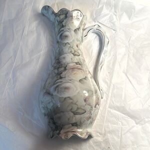 Formalities by Baum bros. White rose CHINTZ collection ceramic vase wall decor
